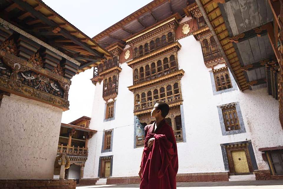 Courtyard of a Dzong, Bhutan